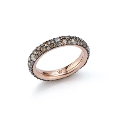OC X WF 18K GOLD AND CHAMPAGNE DIAMOND BAND RING