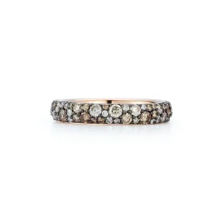 OC X WF 18K GOLD AND CHAMPAGNE DIAMOND BAND RING