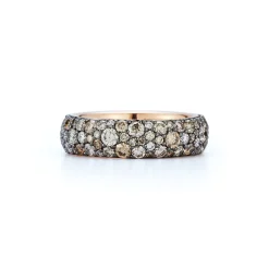 OC X WF 18K GOLD AND CHAMPAGNE DIAMOND BAND RING