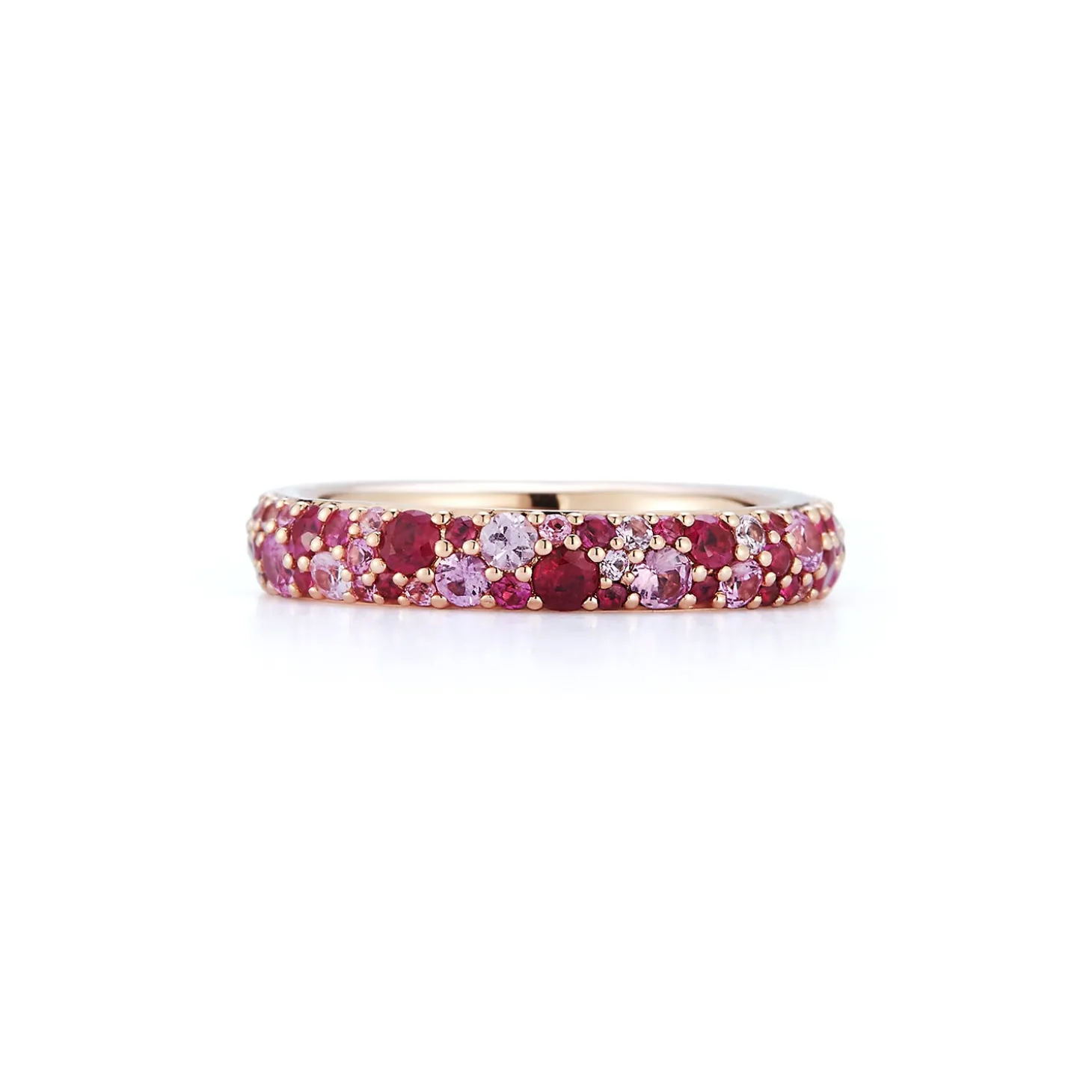OC X WF 18K GOLD AND PINK SAPPHIRE BAND RING