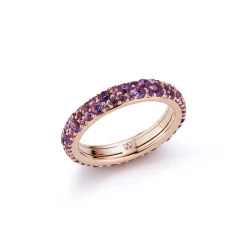 OC X WF 18K GOLD AND PURPLE AMETHYST BAND RING