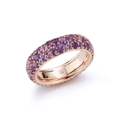 OC X WF 18K GOLD AND PURPLE AMETHYST BAND RING