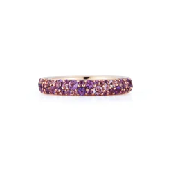 OC X WF 18K GOLD AND PURPLE AMETHYST BAND RING