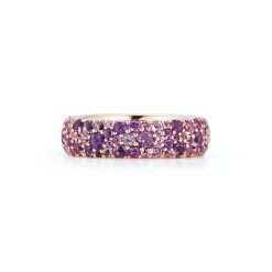 OC X WF 18K GOLD AND PURPLE AMETHYST BAND RING