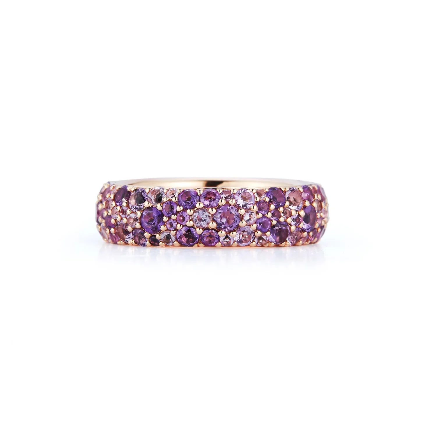 OC X WF 18K GOLD AND PURPLE AMETHYST BAND RING