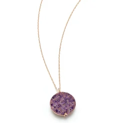 OC X WF 18K LARGE AMETHYST PEBBLE LOCKET