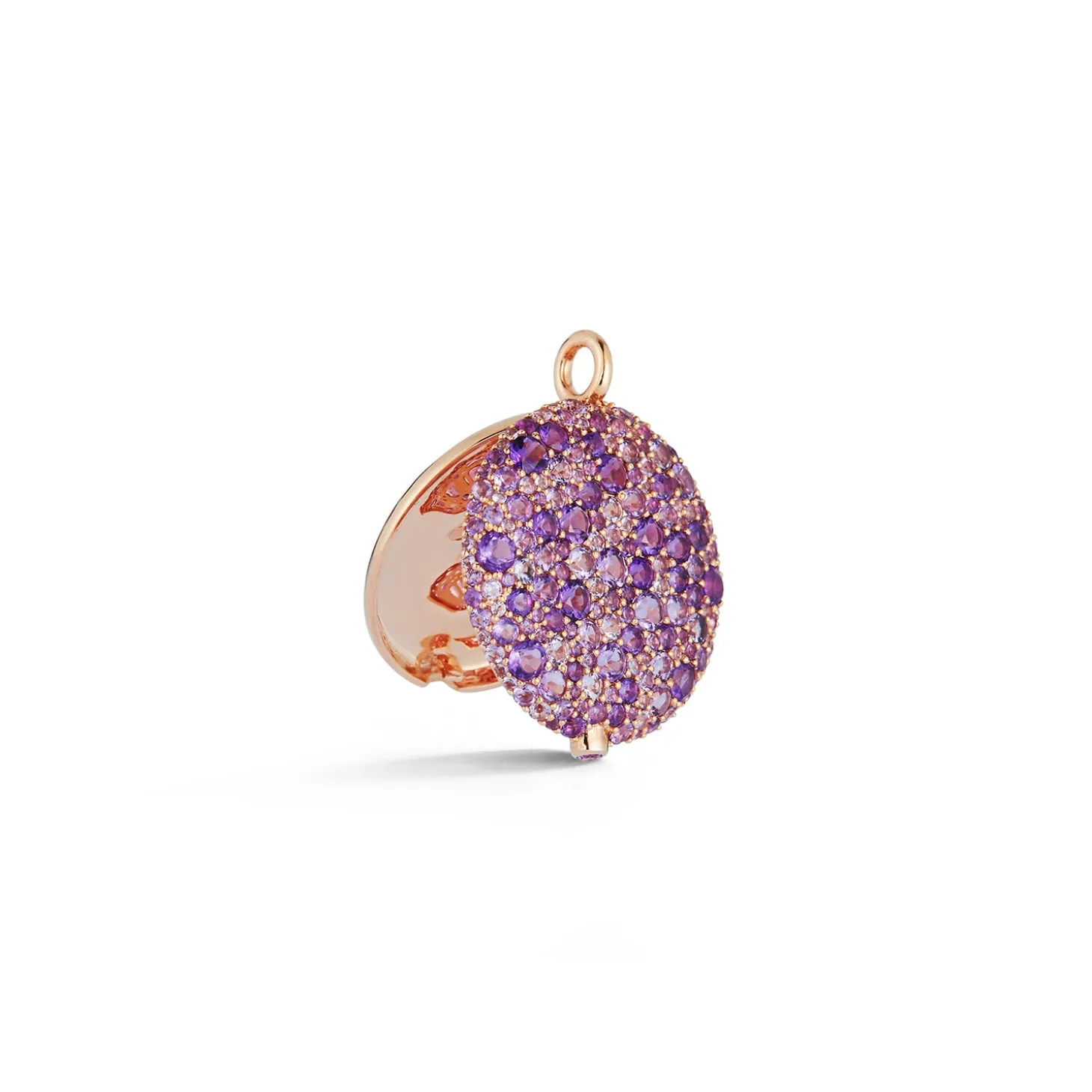 OC X WF 18K LARGE AMETHYST PEBBLE LOCKET