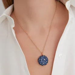 OC X WF 18K LARGE BLUE SAPPHIRE PEBBLE LOCKET