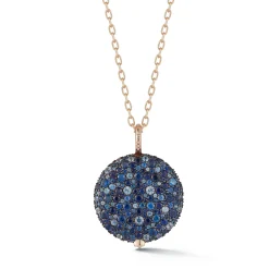OC X WF 18K LARGE BLUE SAPPHIRE PEBBLE LOCKET