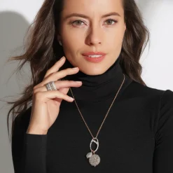 OC X WF 18K LARGE CHAMPAGNE DIAMOND PEBBLE LOCKET
