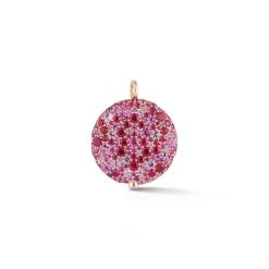 OC X WF 18K LARGE PINK SAPPHIRE PEBBLE LOCKET