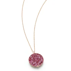 OC X WF 18K LARGE PINK SAPPHIRE PEBBLE LOCKET