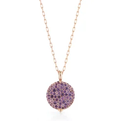 OC X WF 18K MEDIUM AMETHYST PEBBLE LOCKET