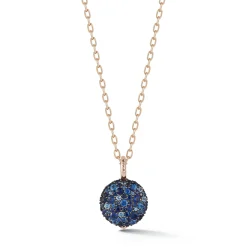 OC X WF 18K MEDIUM BLUE SAPPHIRE PEBBLE LOCKET