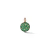 OC X WF 18K MEDIUM GREEN EMERALD AND TSAVORITE PEBBLE LOCKET