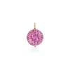 OC X WF 18K MEDIUM PINK SAPPHIRE PEBBLE LOCKET