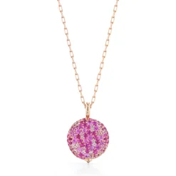 OC X WF 18K MEDIUM PINK SAPPHIRE PEBBLE LOCKET