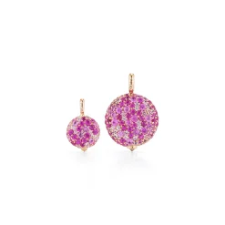 OC X WF 18K MEDIUM PINK SAPPHIRE PEBBLE LOCKET