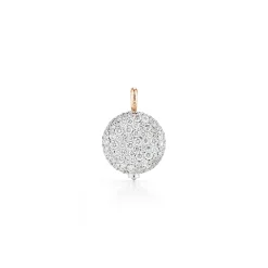 OC X WF 18K MEDIUM WHITE DIAMOND PEBBLE LOCKET