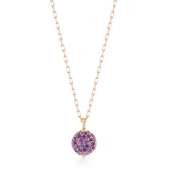 OC X WF 18K SMALL AMETHYST PEBBLE LOCKET