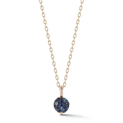 OC X WF 18K SMALL BLUE SAPPHIRE PEBBLE LOCKET