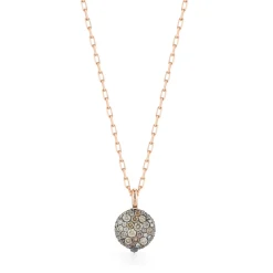 OC X WF 18K SMALL CHAMPAGNE DIAMOND PEBBLE LOCKET