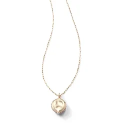 OC X WF 18K SMALL CHAMPAGNE DIAMOND PEBBLE LOCKET