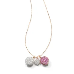 OC X WF 18K SMALL DIAMOND PEBBLE LOCKET