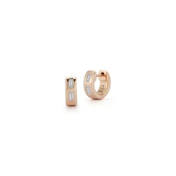 OTTOLINE 18K 2 BAGUETTE DIAMOND HUGGIE