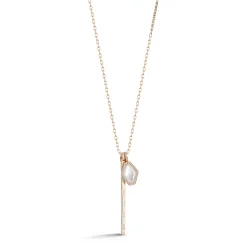 OTTOLINE 18K GOLD AND BAGUETTE DIAMOND BAR CHARM