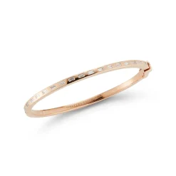 OTTOLINE 18K GOLD AND DIAMOND BAGUETTE HINGED BANGLE