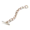 SAXON JUMBO 18K CHAIN LINK ALL DIAMOND TOGGLE BRACELET