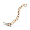 SAXON JUMBO 18K CHAIN LINK DIAMOND TOGGLE BRACELET