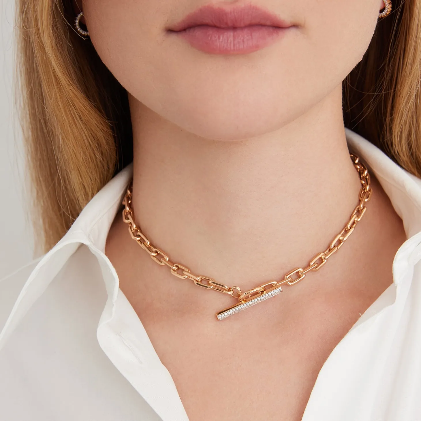 SAXON 18K DOUBLE WRAP CHAIN LINK u0026 DIAMOND BAR TOGGLE BRACELET