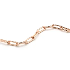 SAXON 18K ELONGATED CHAIN LINK BRACELET