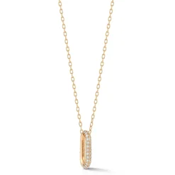 SAXON 18K GOLD ALL DIAMOND PAVE LINK NECKLACE