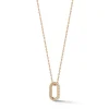 SAXON 18K GOLD ALL DIAMOND MINI SINGLE LINK NECKLACE