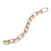 SAXON 18K GOLD AND DIAMOND ALTERNATING JUMBO LINK BRACELET