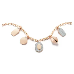 SAXON 18K GOLD CHAIN LINK CHARM BRACELET