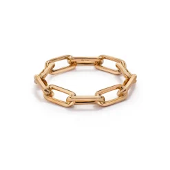 SAXON 18K GOLD CHAIN LINK RING