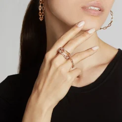 SAXON 18K GOLD CHAIN LINK RING