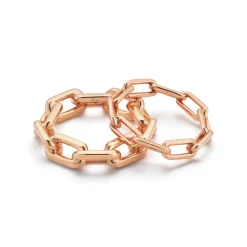 SAXON 18K GOLD CHAIN LINK RING