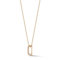SAXON 18K GOLD MINI SINGLE LINK NECKLACE