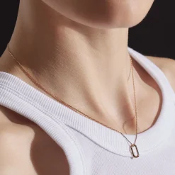 SAXON 18K GOLD MINI SINGLE LINK NECKLACE