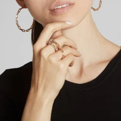 SAXON 18K LARGE ALL DIAMOND CHAIN LINK RING