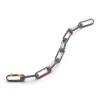 SAXON 18K ROSE GOLD ALL BLUE SAPPHIRE ELONGATED CHAIN LINK BRACELET