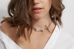 SAXON STERLING SILVER GRADUATING CHAIN LINK CHOKER