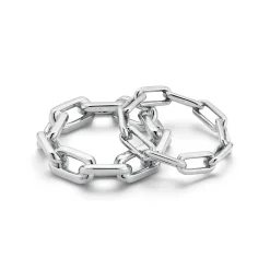 SAXON STERLING SILVER LARGE CHAIN LINK RING