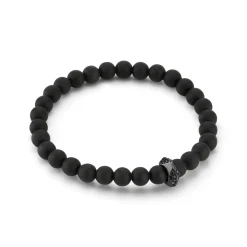 SYDNEY 18K BLACK GOLD, BLACK DIAMOND AND ONYX ORIGAMI BEADED BRACELET