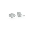 SYDNEY 18K WHITE GOLD AND DIAMOND MINI ORIGAMI STUD EARRINGS